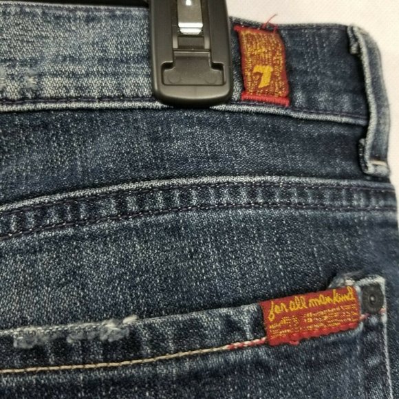 7 Seven For All Mankind Bootcut Dark Wash Jeans - Picture 6 of 8